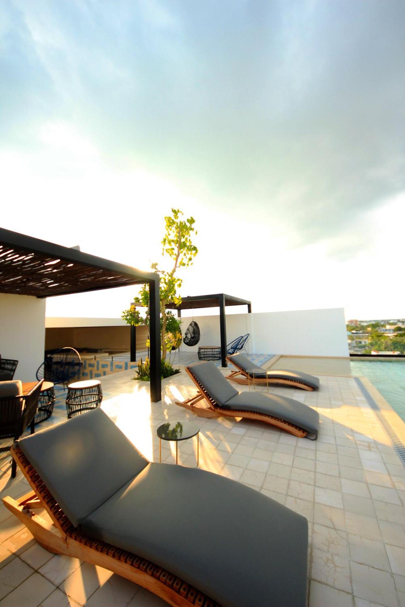 Apartment Near The Beach, Rooftop, Pool, Sea View. Playa del Carmen Exteriör bild